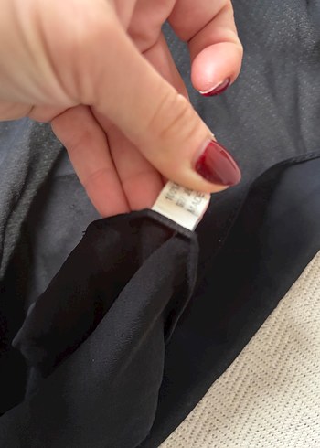 Siyah Dökümlü Kadın Uzun sarong - Görsel 4