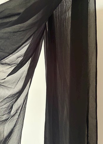 Siyah Dökümlü Kadın Uzun sarong - Görsel 3