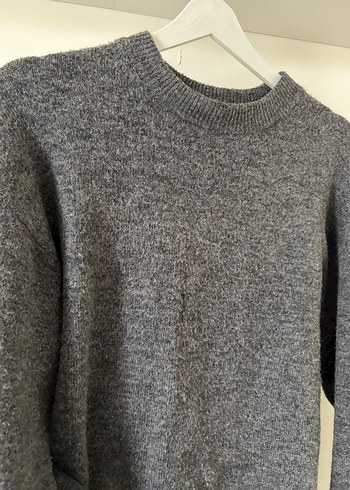 H&M Gri Örgü Kadın Yün Kazak - Görsel 4