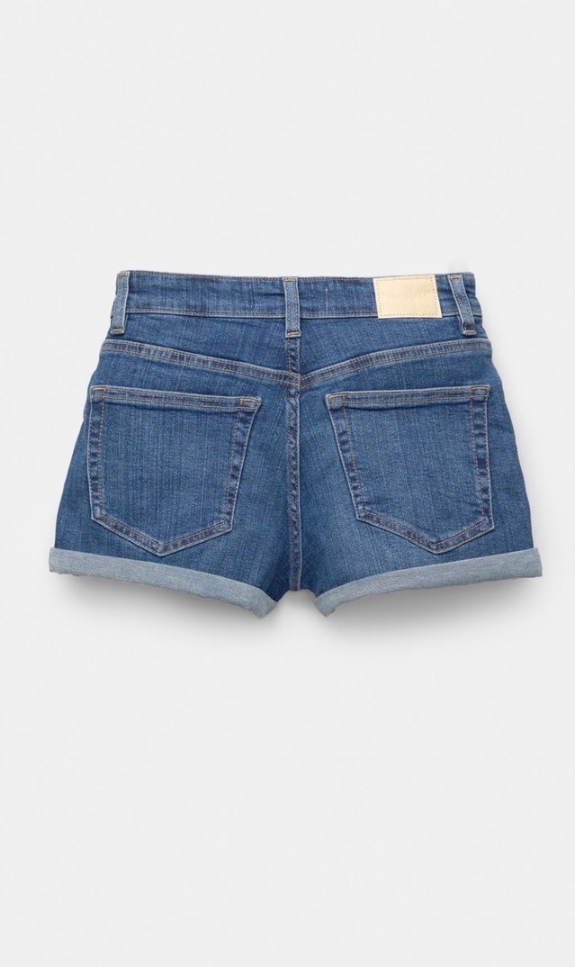 P&B Etiketli Kısa Denim Şort - Görsel 3