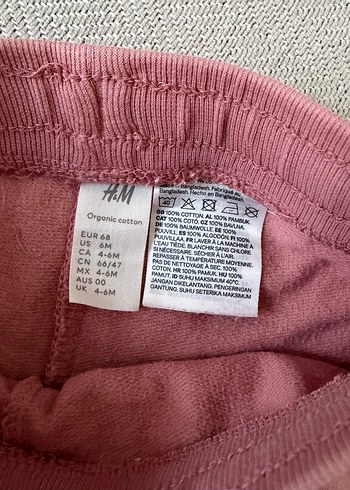 H&M Pembe Pamuklu Eşofman - Görsel 5