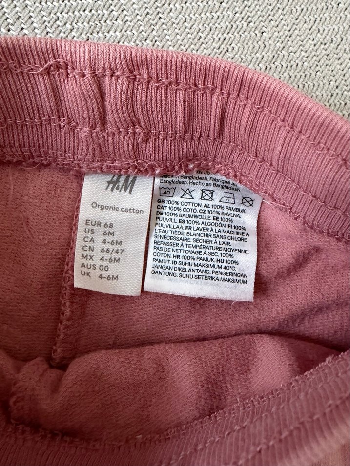 H&M Pembe Pamuklu Eşofman - Görsel 5