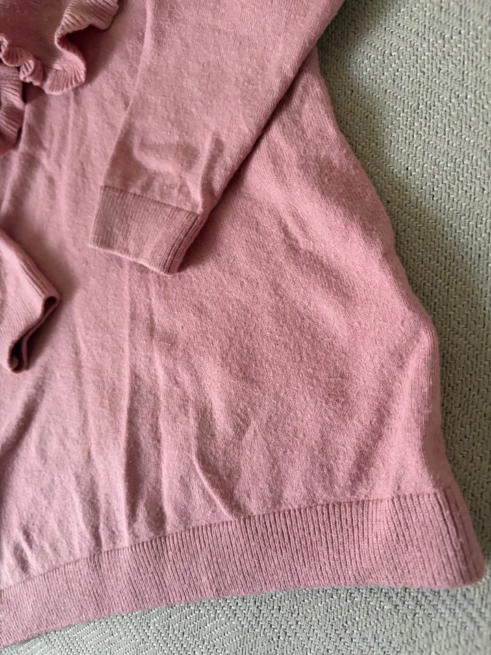 Nakışlı Pembe Triko Kız Bluz - Görsel 5