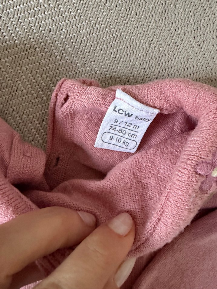 Nakışlı Pembe Triko Kız Bluz - Görsel 4