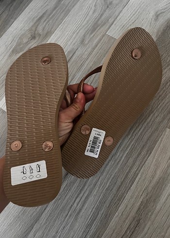 36 Beden pembe Renk Havaianas Etiketli Slim Pembe Terlik