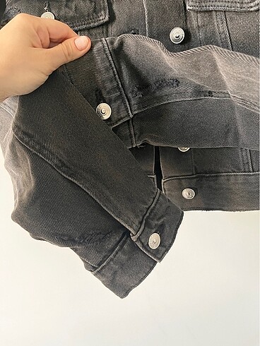 xs Beden siyah Renk H&M Etiketli Siyah Kot Ceket (xs/xxs)