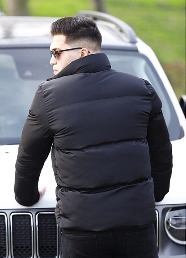 Densmood Erkek Siyah Şişme Mont - Görsel 4