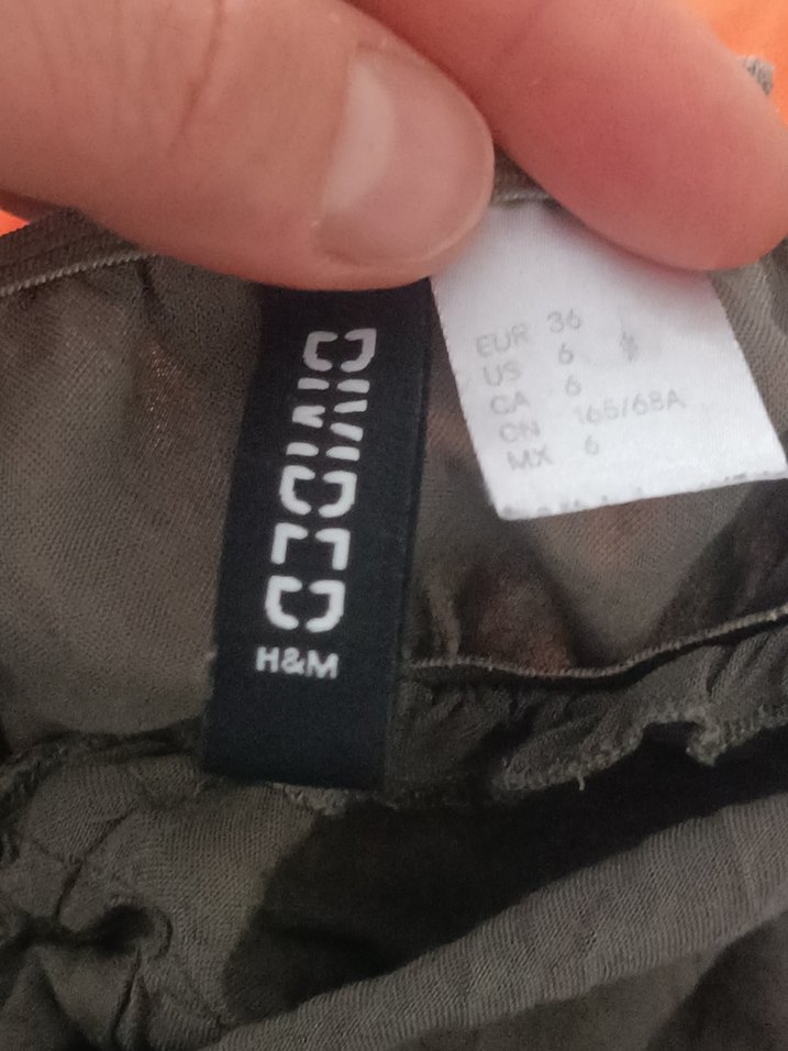 HM markadır Gri Keten Straplez Mini Tulum - Görsel 5