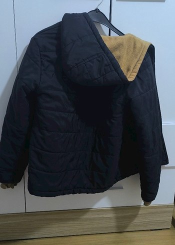 Erkek Çocuk Siyah Fermuarlı Sıcak Mont - Görsel 5