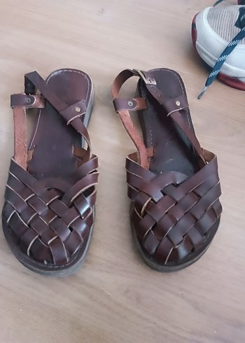 Marjin orjinal marka marjin aakkabi Kahverengi Deri Kadın Sandalet