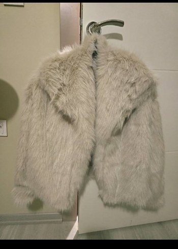 krem Kürk Detaylı Midi Kadın Mont - Görsel 6