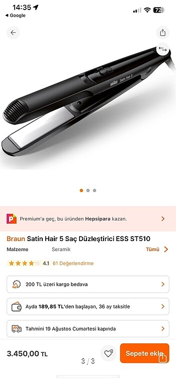 Braun sac düzlestiricisi - Görsel 3