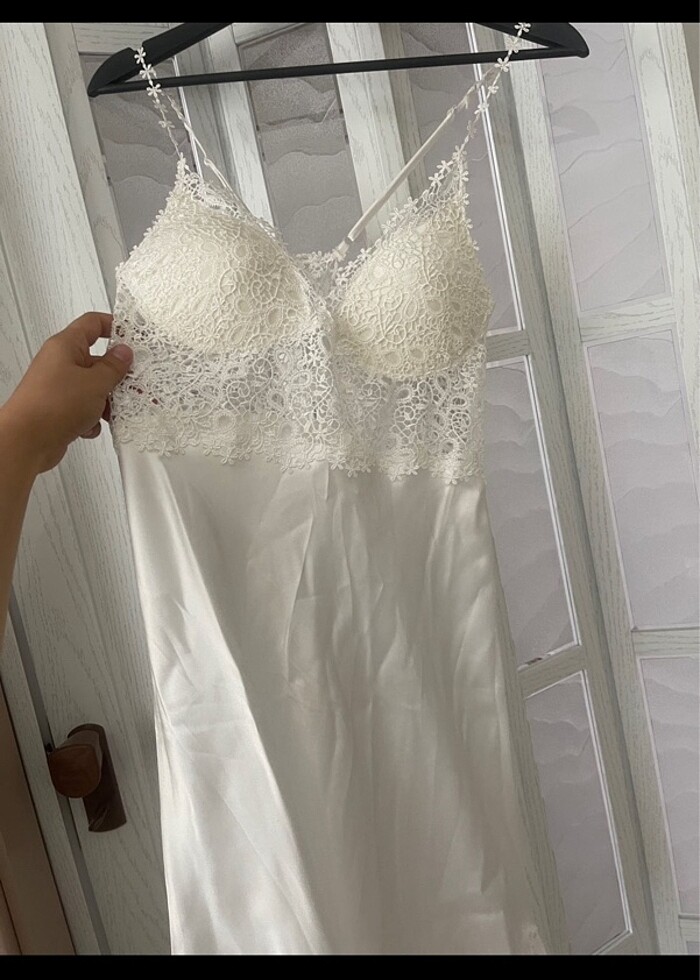 Perin saten ıkıli gecelık takımı - Görsel 2