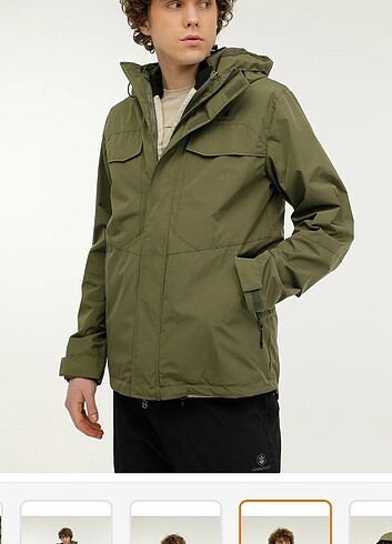 Lumberjack yeşil mont - Görsel 5