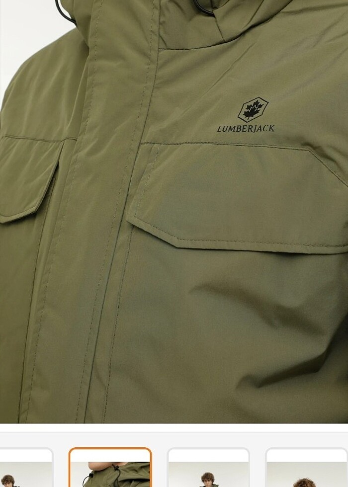 Lumberjack yeşil mont - Görsel 3