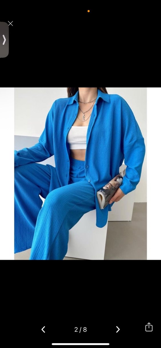 Mavi Salaş Uzun Kadın Takım - Görsel 2