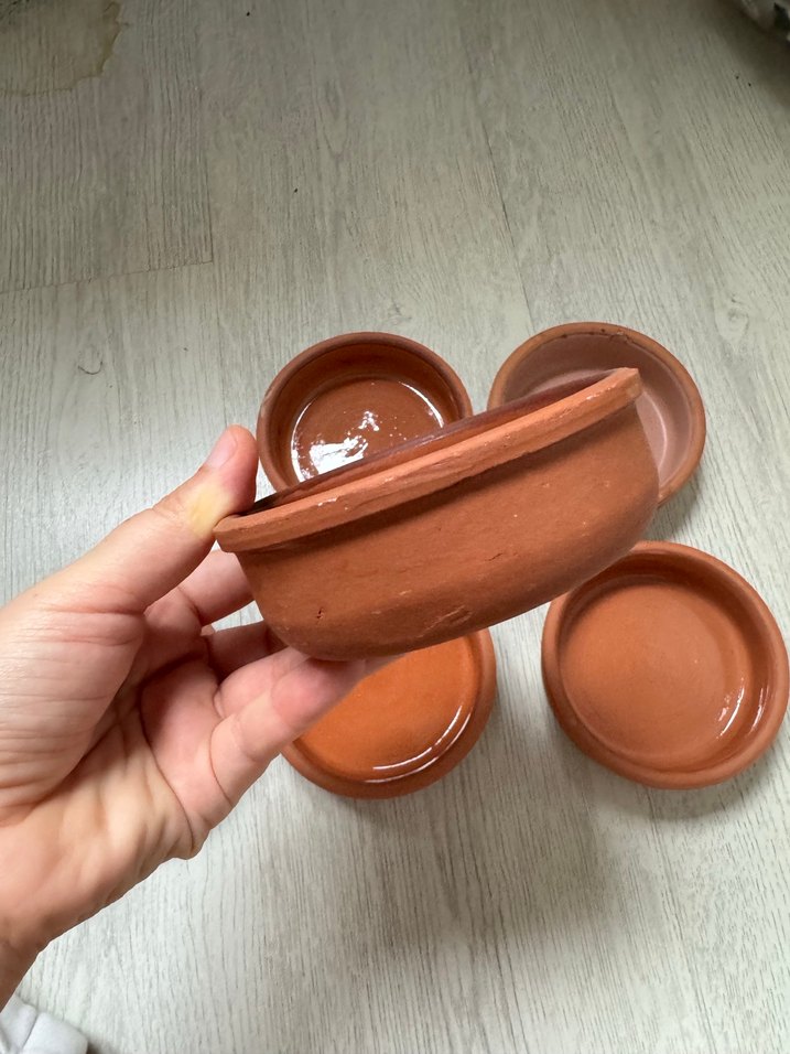 Bej Seramik 6'lı Küçük Saklama Kabı - Görsel 4