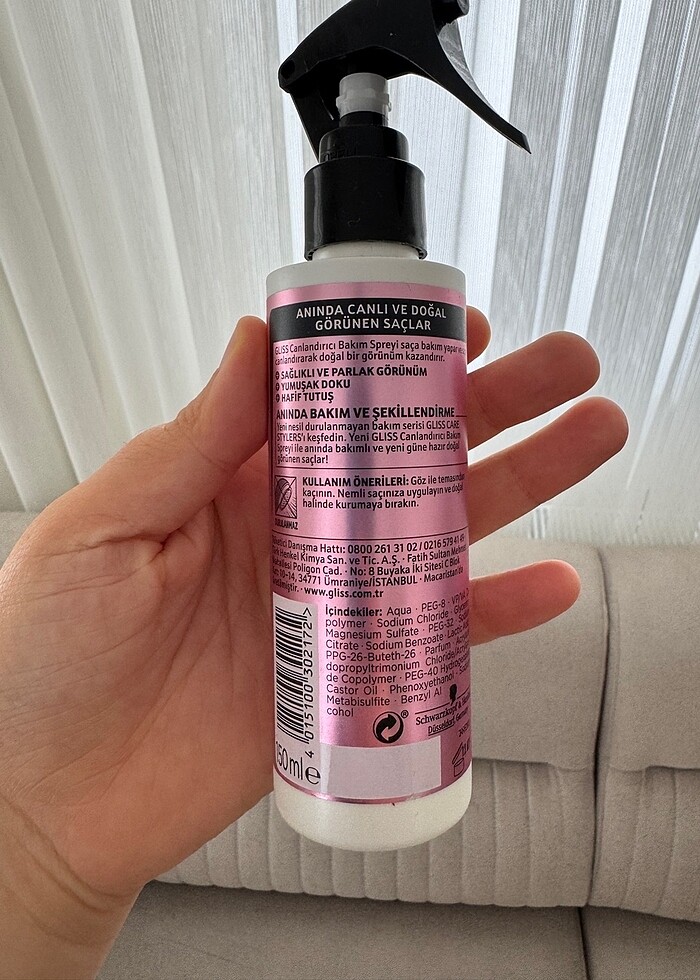 Canlandıcı Saç bakım spreyi - Görsel 3
