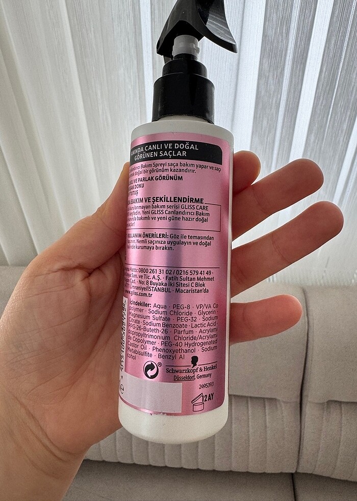 Canlandıcı Saç bakım spreyi - Görsel 5