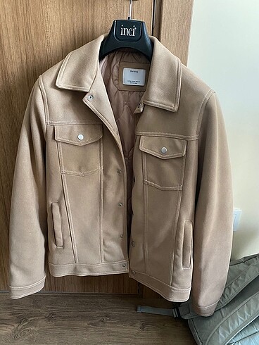 bershka bej erkek ceket