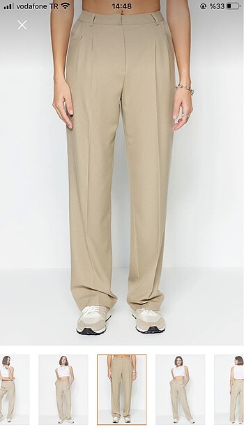 38 Beden camel Renk Trendyol Milla pantolon