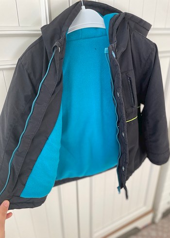 Erkek Çocuk Gri Düğmeli Mont - Görsel 2