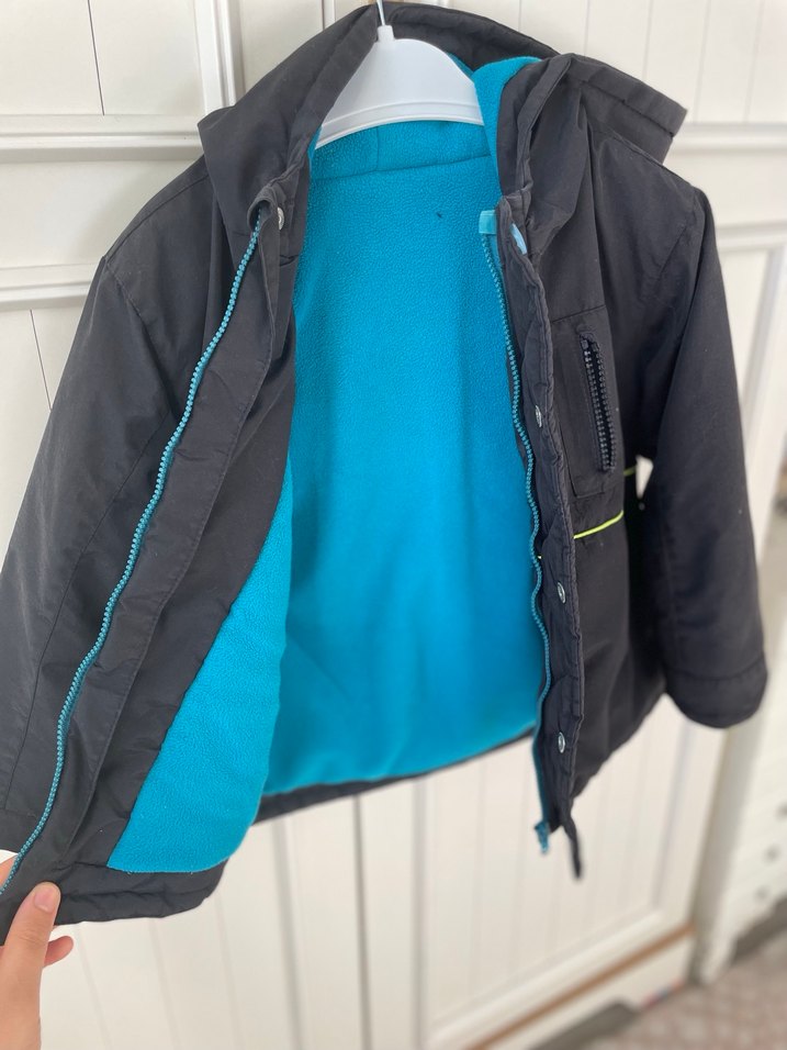 Erkek Çocuk Gri Düğmeli Mont - Görsel 2