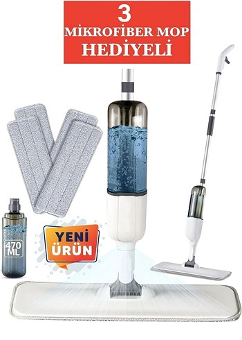 Mikrofiber Mop Deterjan Hazneli Spreyli