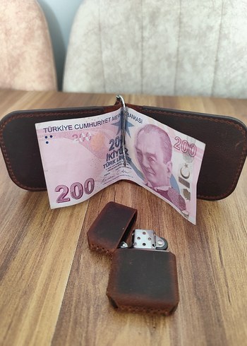 Koyu Kahverengi Vintage Erkek Cüzdanı Çakmak hediyelik - Görsel 2
