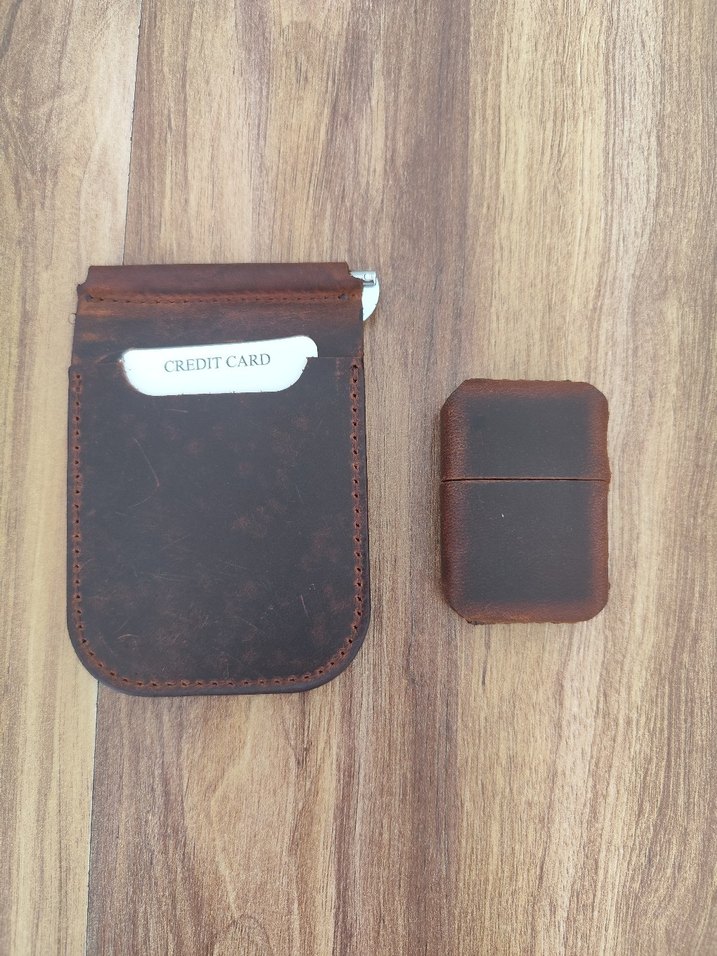 Koyu Kahverengi Vintage Erkek Cüzdanı Çakmak hediyelik - Görsel 3