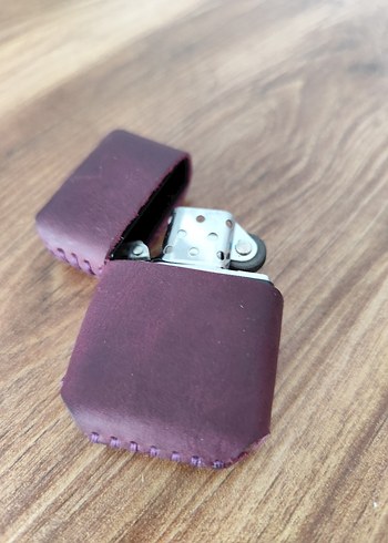 %100 deri kılıflı zippo - Görsel 2