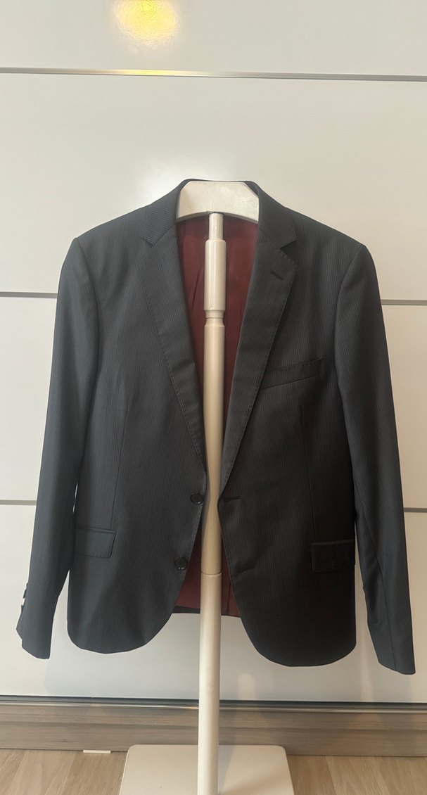 Erkek Siyah Düğmeli Klasik Ofis Takımı - Görsel 2