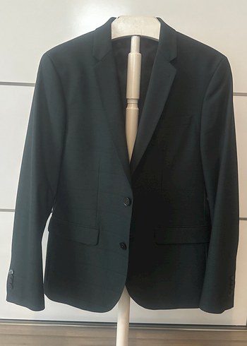 Klasik Siyah Düğmeli Erkek Takım Elbise Ceketi(Mango 48) - Görsel 2