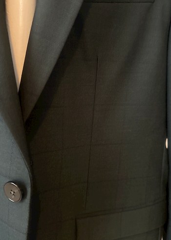 Klasik Siyah Düğmeli Erkek Takım Elbise Ceketi(Mango 48) - Görsel 3