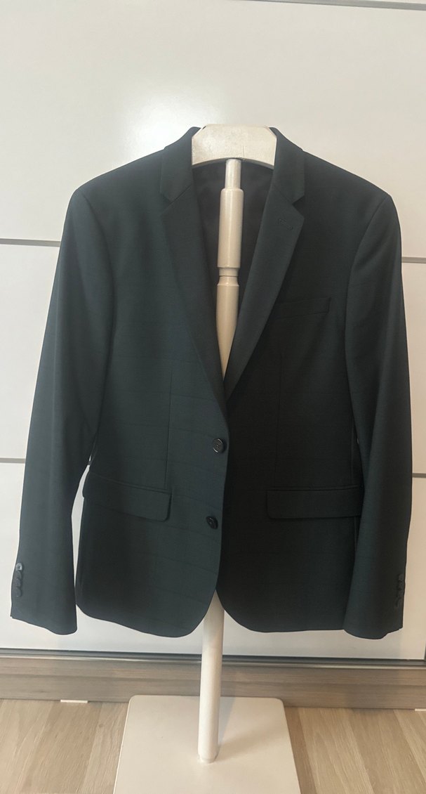 Klasik Siyah Düğmeli Erkek Takım Elbise Ceketi(Mango 48) - Görsel 2