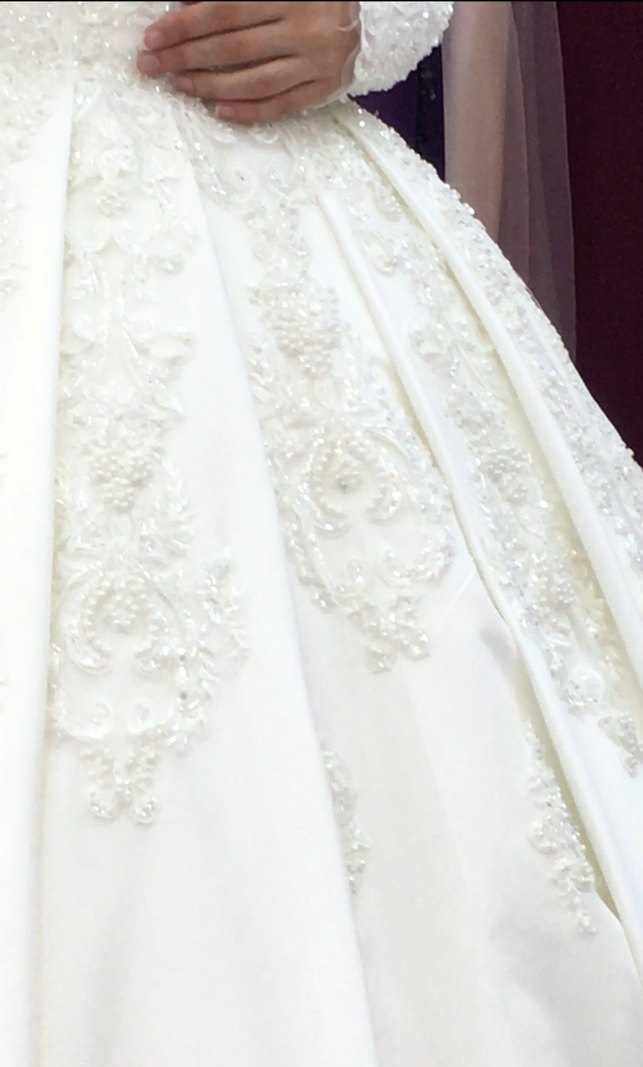 Uzun Kollu  Prenses Gelinlik - Görsel 3