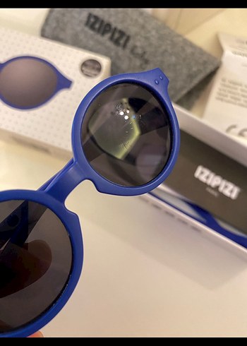 IZIPIZI Çocuk Mavi Yuvarlak Güneş Gözlüğü - Görsel 4