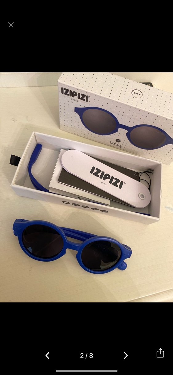 IZIPIZI Çocuk Mavi Yuvarlak Güneş Gözlüğü - Görsel 2