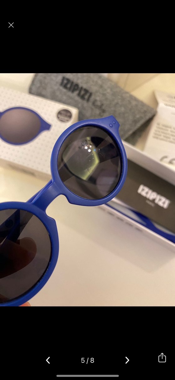 IZIPIZI Çocuk Mavi Yuvarlak Güneş Gözlüğü - Görsel 4