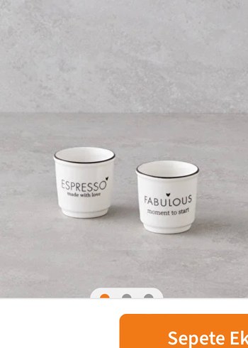 English Home Beyaz Espresso Fincanı Seti
