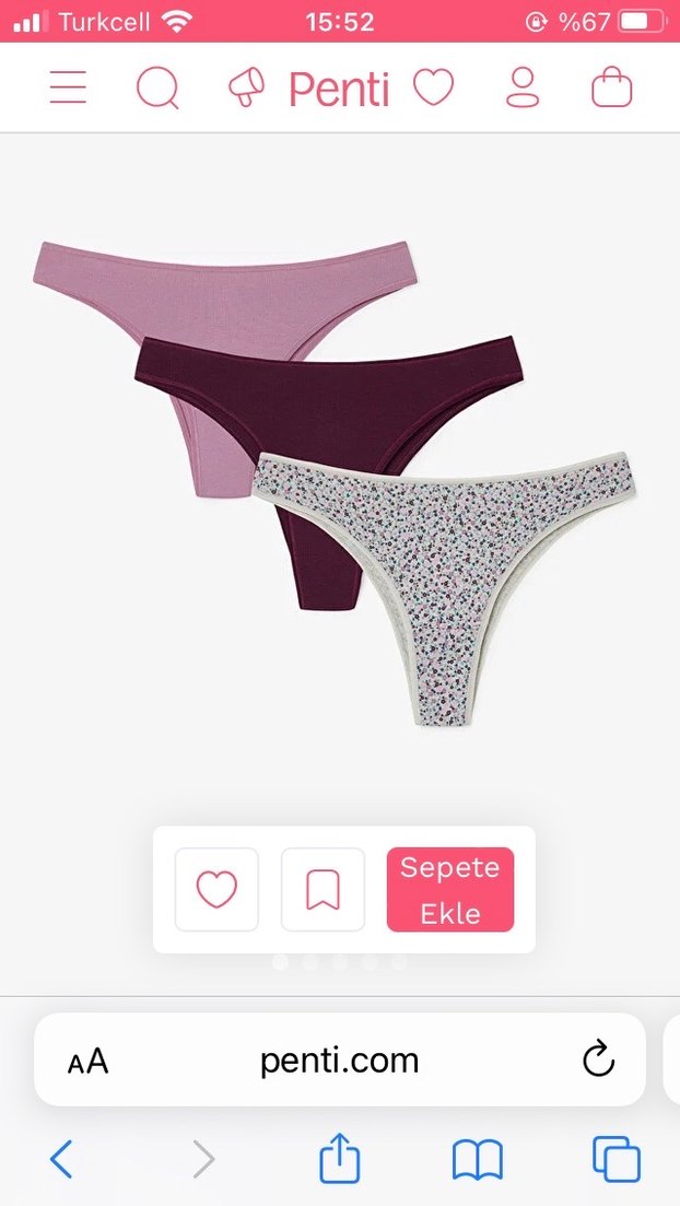 Penti Kadın 3'lü Midi Külot Seti - Görsel 2