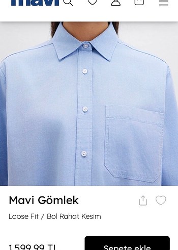 Kadın Mavi Denim Gömlek loose fıt - Görsel 5