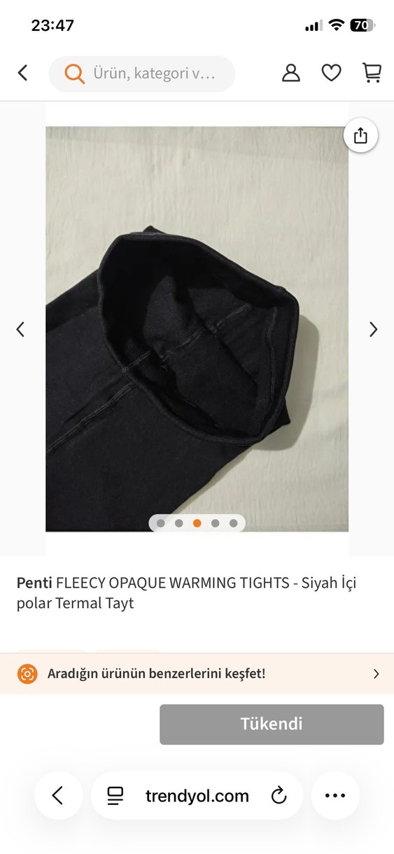 Penti Siyah Termal Polar Tayt - Görsel 2