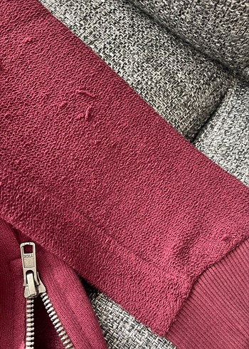 Bordo Baskılı Kadın Sweatshirt - Görsel 5