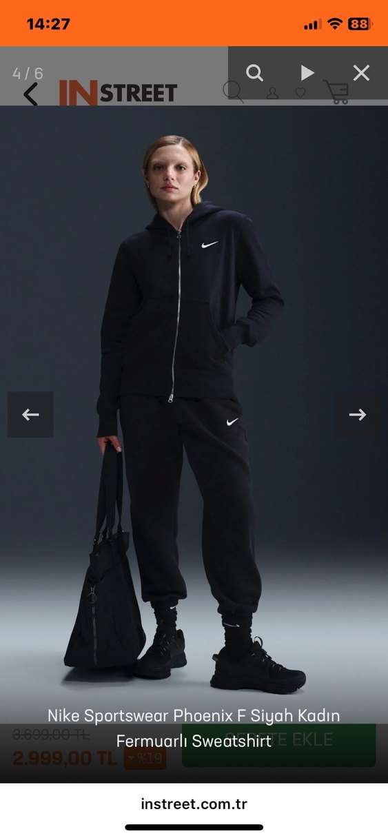 Nike kadın kapşonlu üst - Görsel 3