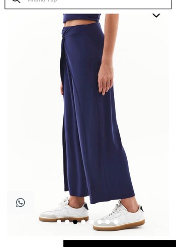 Lacivert Salaş Drapeli Kadın Pantolon - Görsel 3