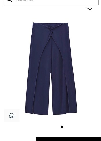 Lacivert Salaş Drapeli Kadın Pantolon - Görsel 6