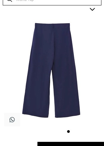 Lacivert Salaş Drapeli Kadın Pantolon - Görsel 7