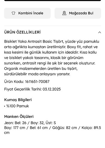 Mavi Gri Kısa Kollu Tişört - Görsel 5