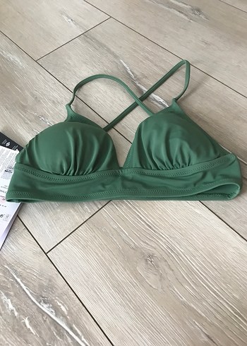 Yeşil İp Askılı Bohem Bikini Üstü